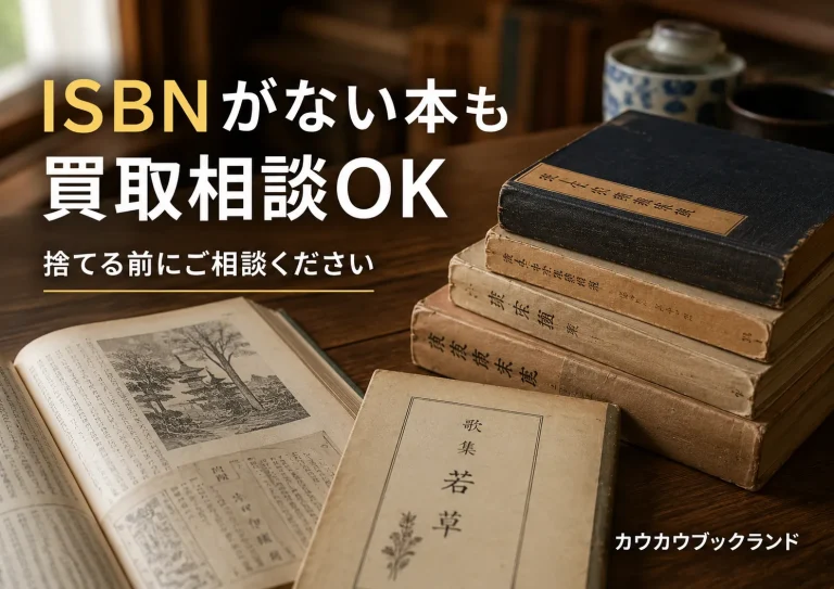 日焼けした本のヤケの程度と買取判断の目安を示した画像