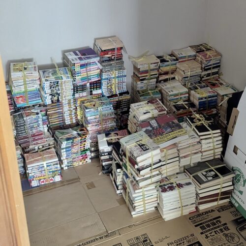 五所川原市の出張買取でお預かりした大量の古本とコミック