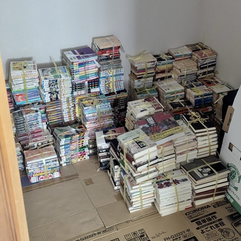 五所川原市の出張買取でお預かりした大量の古本とコミック